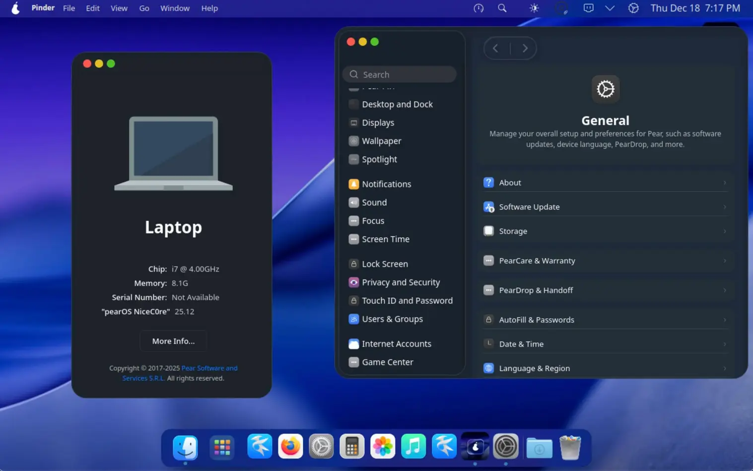 pearOS — это Linux, во многом похожий на продукты Apple.