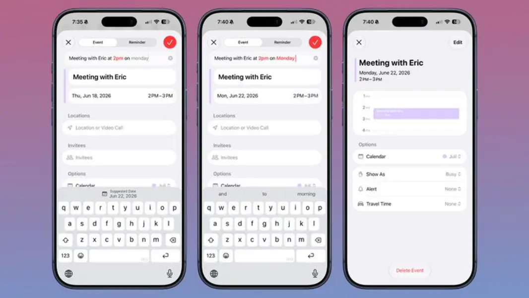 Все новинки «Календаря» и «Напоминаний» в iOS 27