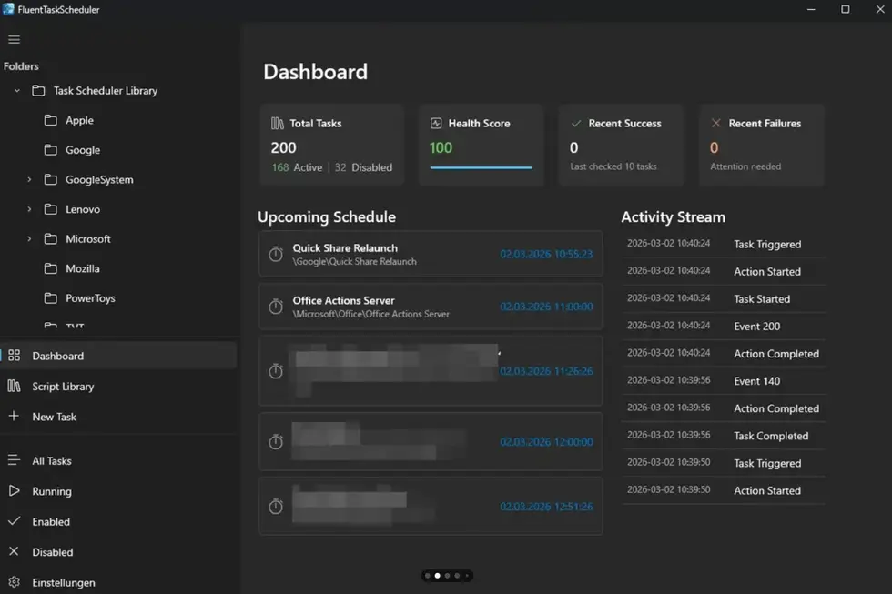 Кто-то наконец-то сделал современный планировщик заданий Windows с Fluent Design