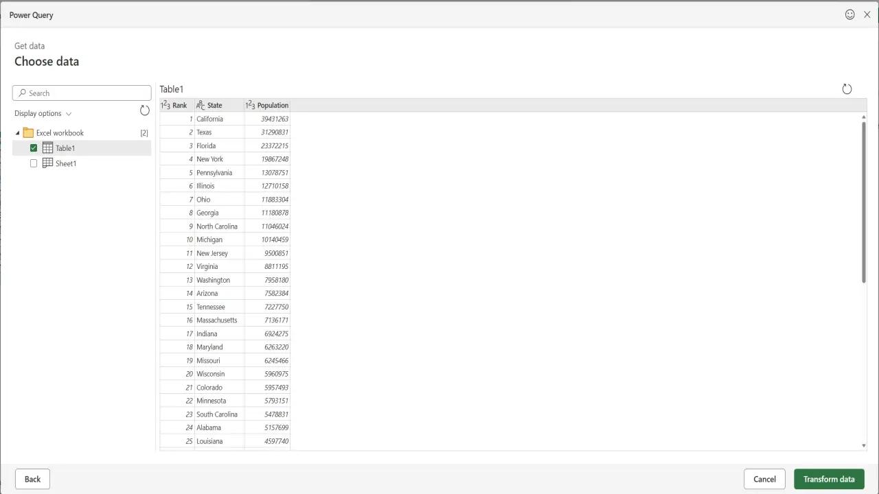 Power Query теперь полностью доступен в веб‑версии Excel.
