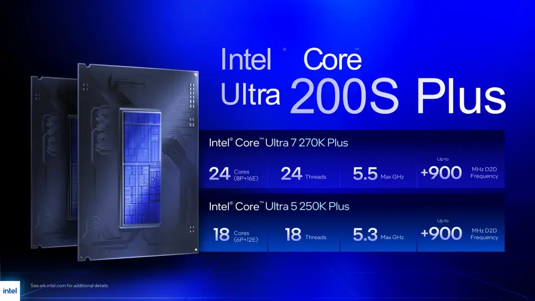 Intel: новые Core Ultra 270K Plus и 250K Plus уничтожают процессоры AMD Ryzen в Windows 11 25H2
