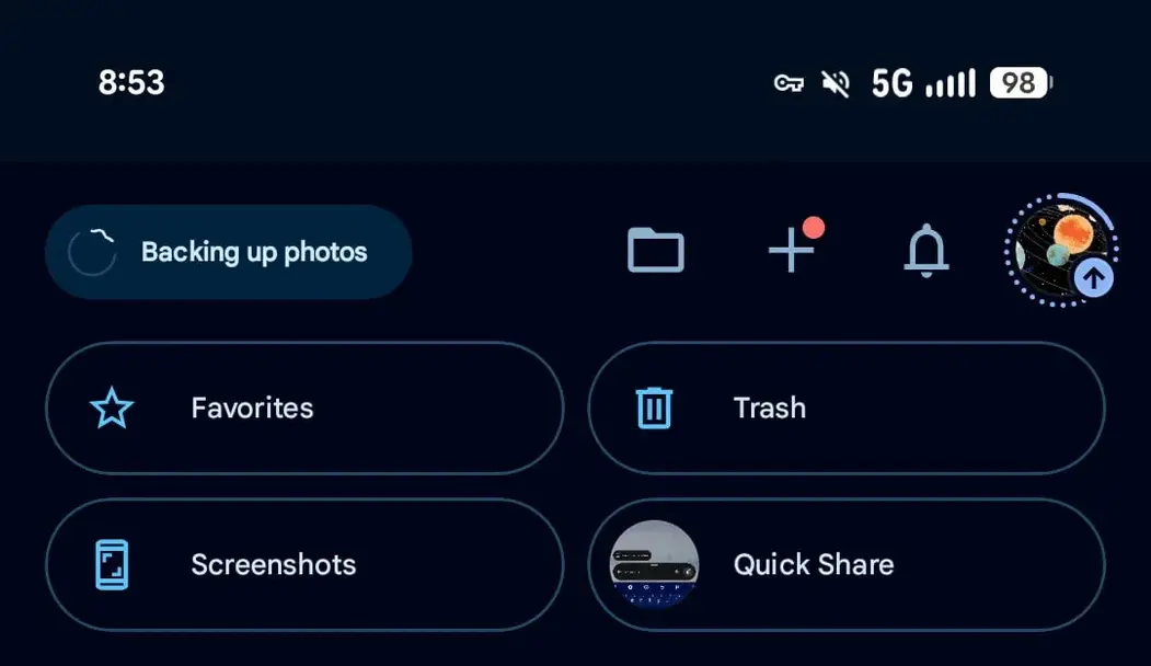 Google Фото для Android получили ярлык для локальных папок
