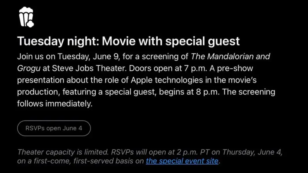 Apple приглашает участников WWDC 2026 на спецпоказ &laquo;Мандалорца и Грогу&raquo; в Apple Park