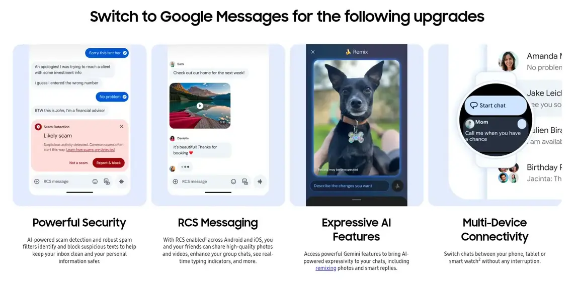 Конец эпохи: Samsung отказывается от Samsung Messages в пользу Google Messages