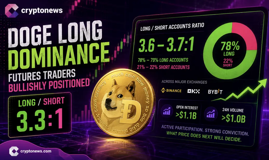 Коэффициент «Long/Short» Dogecoin становится слишком бычьим на уровне 3.3:1