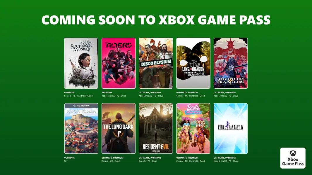 Xbox анонсировала остальные игры марта для Game Pass: Disco Elysium, Resident Evil 7, A͈T͈O͈M͈ и Final Fantasy IV