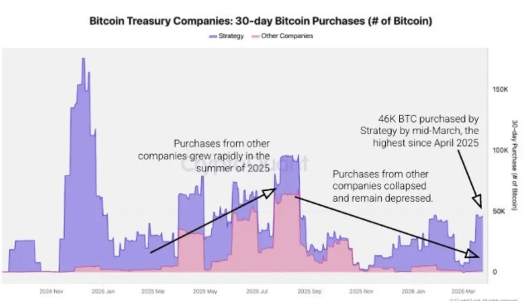Взлет корпоративного Bitcoin на 100 миллиардов долларов &mdash; заслуга одного покупателя, пока остальные компании прекратили накопления