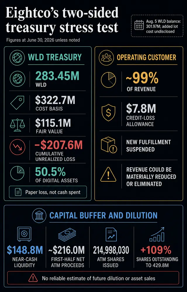 Один из крупнейших корпоративных держателей Worldcoin зафиксировал убыток в $207 млн, лишившись основного источника денежных средств