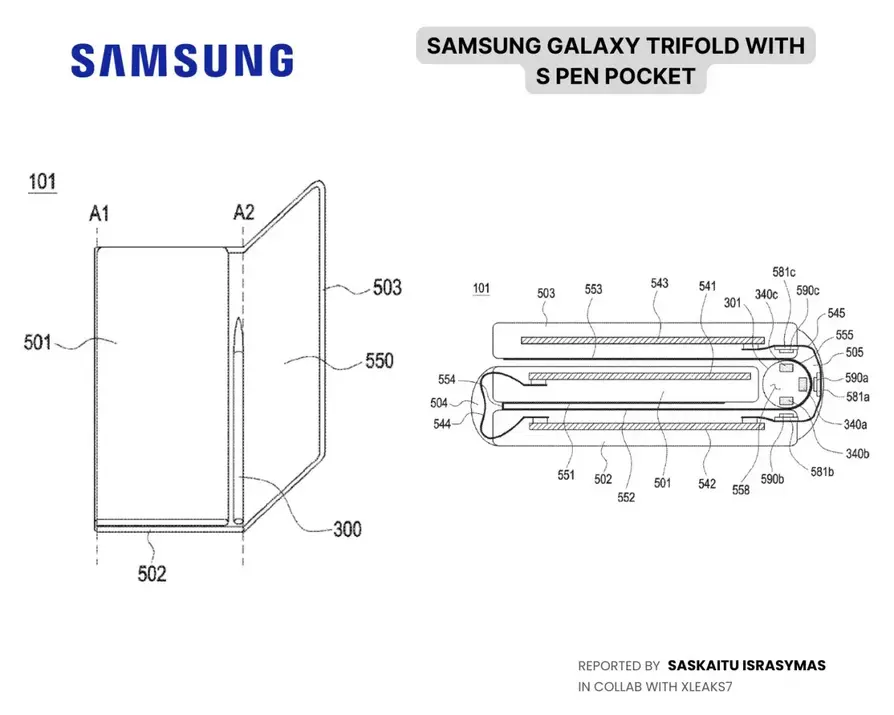 Отчет: Galaxy Z Trifold 2 может получить слот для S Pen в шарнире