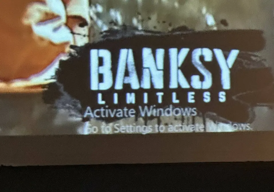 Творчество Бэнкси без границ ограничено активацией Windows.