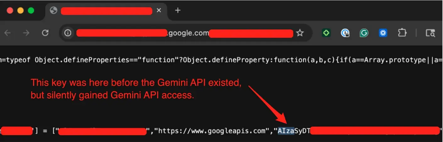 Ранее безопасные ключи API Google теперь раскрывают данные Gemini AI