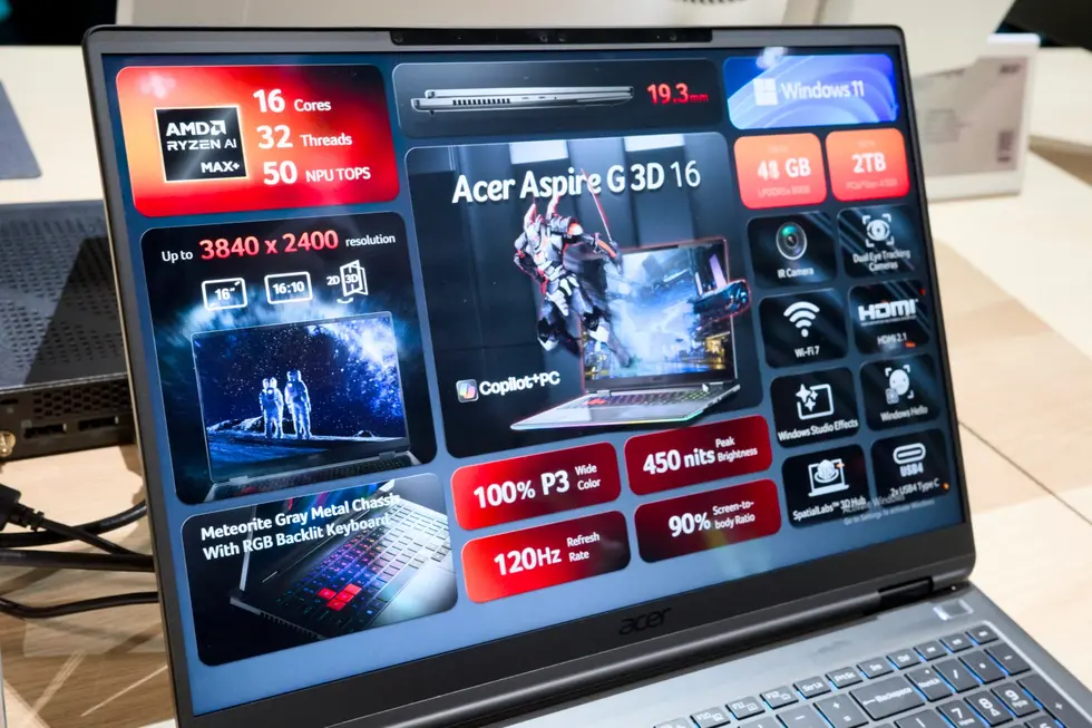 Новый ноутбук Acer Aspire — это как Nintendo 3DS с 4K-экраном
