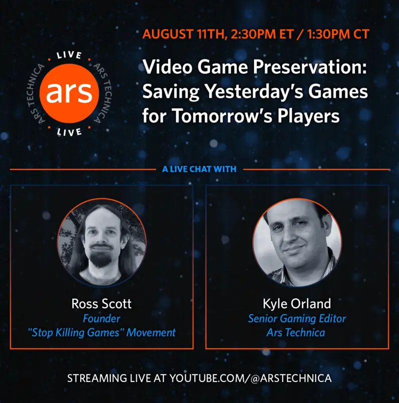 Ars Live: Росс Скотт обсуждает движение Stop Killing Games