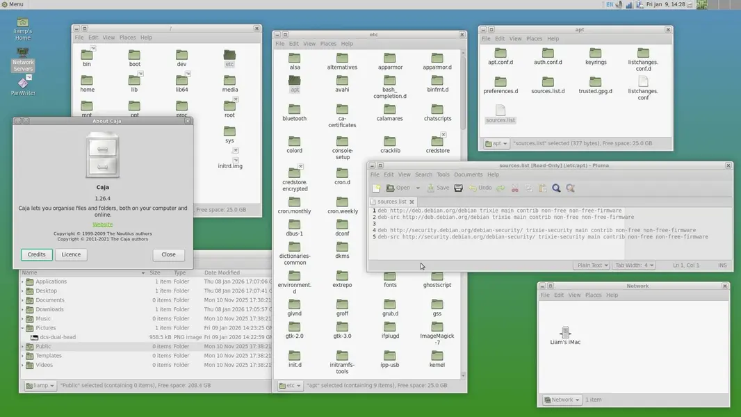 Debian возвращается в прошлое с пространственным рабочим столом из забытой эпохи.