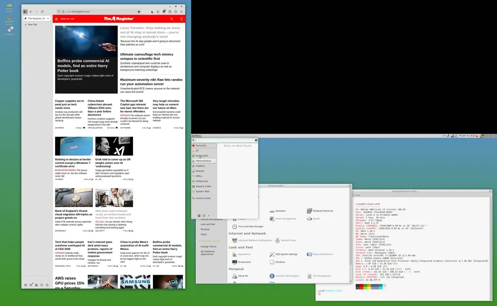Debian возвращается в прошлое с пространственным рабочим столом из забытой эпохи.