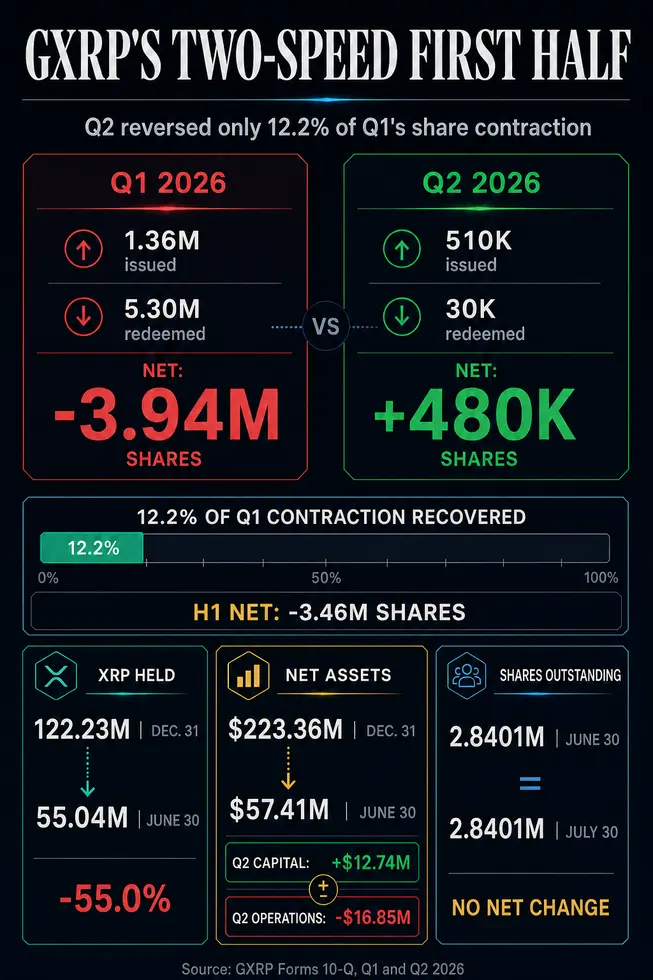 Инвесторы влили миллионы обратно в XRP-фонд Grayscale, но рыночный удар на $16,8 млн мгновенно свёл на нет камбэк