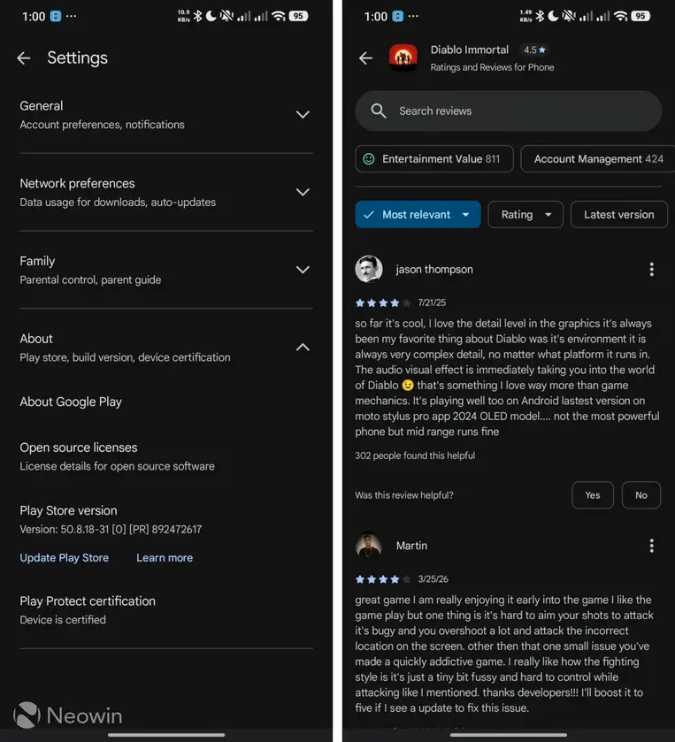 В Google Play Store появилась функция поиска по отзывам пользователей